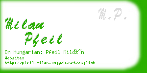 milan pfeil business card
